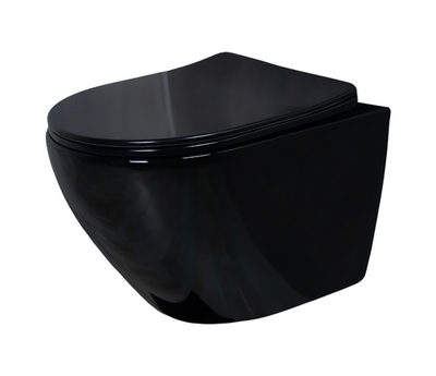 Унитаз подвесной Gid Tr2198-18 62204Y черная глянцевая 49x36x35.5