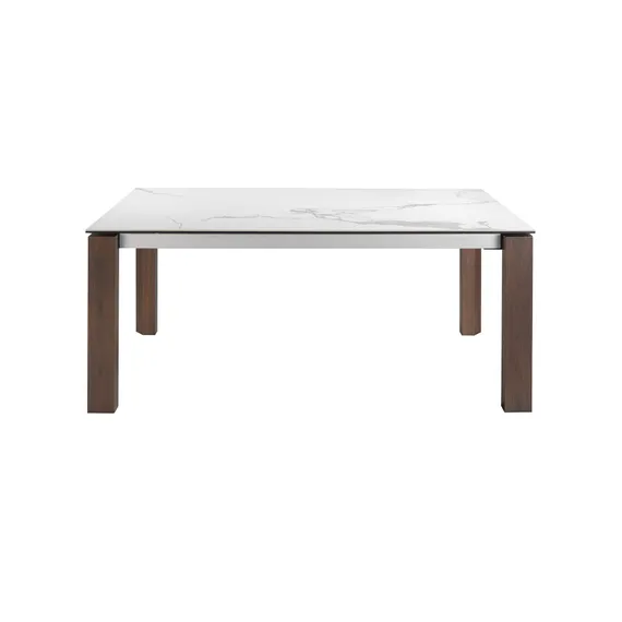 Раздвижной стол Angel Cerda D2058BA/1095, 180-235х90 см, белая керамика, орех