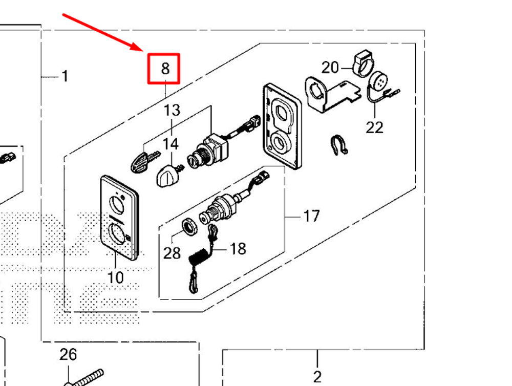 32380-ZVL-611 PANEL ASSY, KEY SWITCH (SMART)