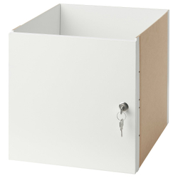 IKEA KALLAX  (ИКЕА КАЛЛАКС)  -  Вставка с дверцей на замке - белая 33x33 см