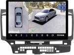 Магнитола для Mitsubishi Lancer X 2007-2016 (рамка 9) - Teyes CC3-2K-360 монитор 13" 2K QLED на Android 10, Быстрая, CarPlay, 4G SIM-слот, 4 камеры в комплекте