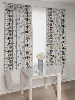 Штора из рогожки Сказка "Коты" 145х180 см 1 шт