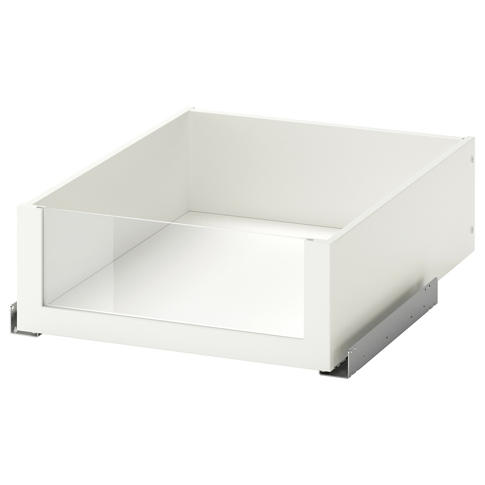 IKEA KOMPLEMENT  (ИКЕА КОМПЛЕМЕНТ)  -  Ящик со стеклянным фасадом - белый 50х58 см