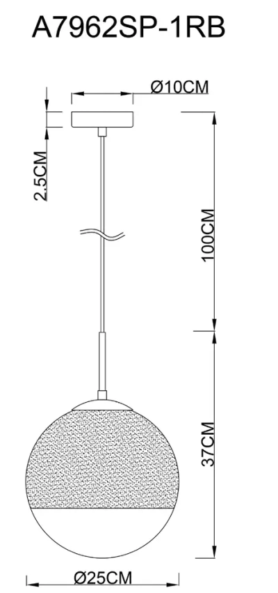 Подвесной светильник Arte Lamp JUPITER copper A7962SP-1RB, 1хE27