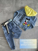 Джинсы джоггеры на резинке для малыша