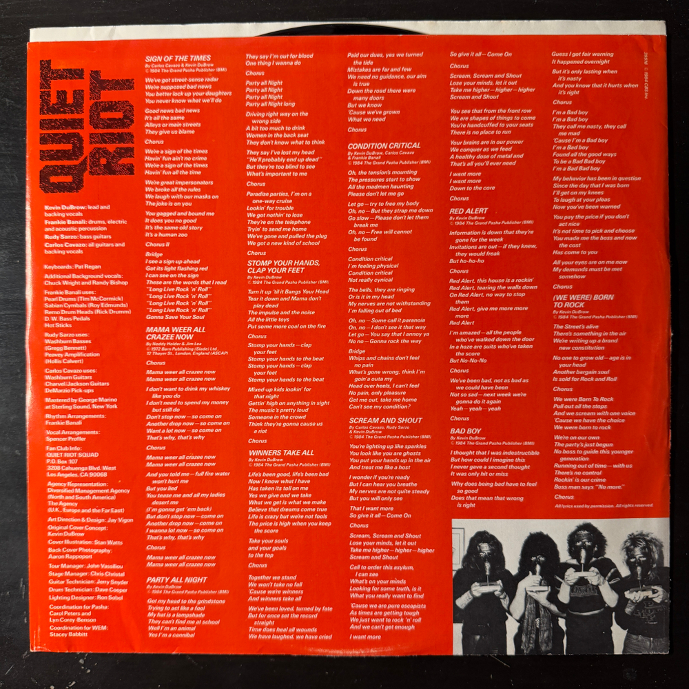 Quiet Riot ‎– Condition Critical (США 1984г.)