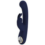 Тёмно-синий вибратор-кролик 22см с LED-дисплеем Pretty Love Lamar Rabbit Vibrator & G-Spot Dark Blue BW-500004-LED-2