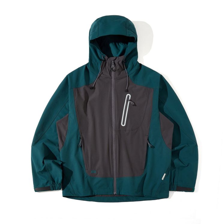 Куртка NOTHOMME SHELL COLORBLOCK, зеленый серый