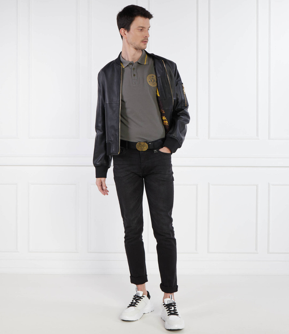 Поло Versace Jeans Couture - графитовый(76GAGT02CJ01T)