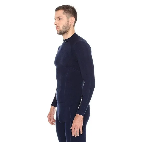 Футболка мужская BRUBECK Wool Merino 78% LS10510/LS11920