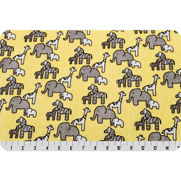 Плюш (ткань) Peppy RKC Little SAFARI 440 г/м², 48х48 см, BANANA