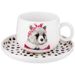 ЧАЙНЫЙ НАБОР "FASHION ANIMALS" МЕДВЕДИЦА, НА 1ПЕР. 2ПР. 450 МЛ (КОР=8НАБ.)