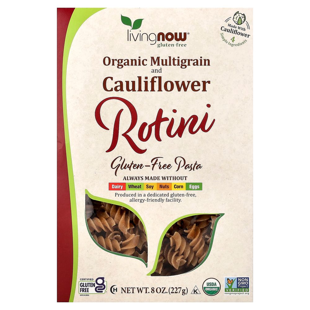 NOW Foods, органические мультизерновые ростки и цветная капуста, 227 г (8 унций)