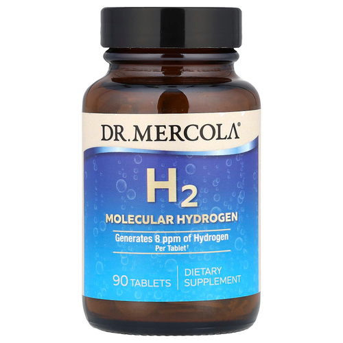 Dr. Mercola, H2, молекулярный водород, 90 таблеток (80 мг в 1 таблетке)
