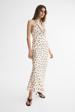 Атласное платье с вырезом-качели — Светло-голубой — H&M 1337767