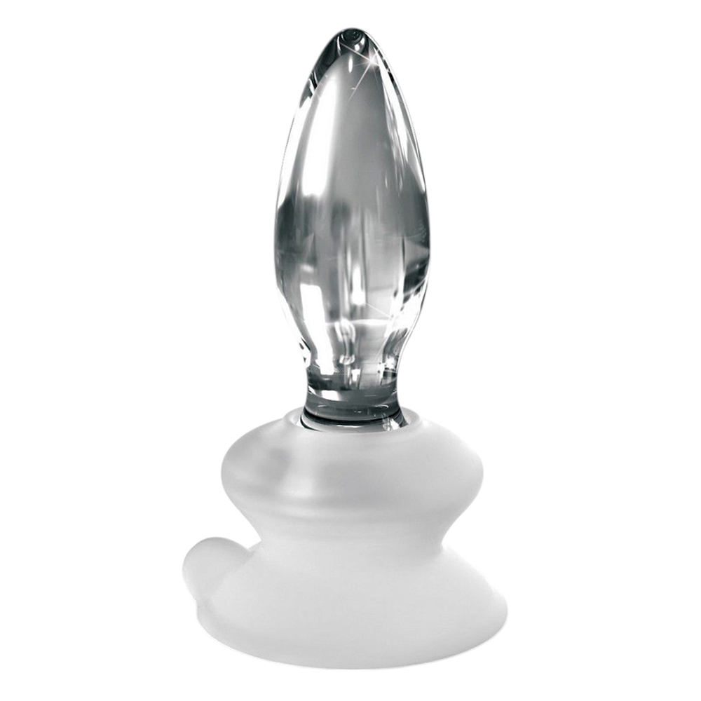 Прозрачная стеклянная пробка 10см с присоской PipeDream Icicles #91 Glass Anal Plug With Suction Cup Clear 289120