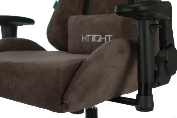 Кресло игровое Zombie Viking Knight темно-коричневый Light-10 с подголов. крестов. металл