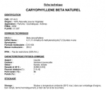 CARYOPHYLLENE BETA NATURAL / БЕТТА КАРИОФИЛЕН НАТУРАЛЬНЫЙ CAS 87-44-5