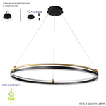 Подвесная светодиодная люстра Crystal Lux FERNANDO SP88W LED BLACK/GOLD