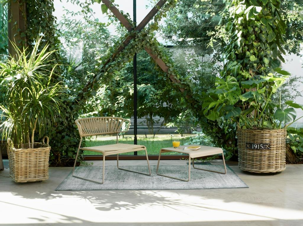 Кресло лаунж плетеное Scab Design Lisa Lounge Filo, тортора