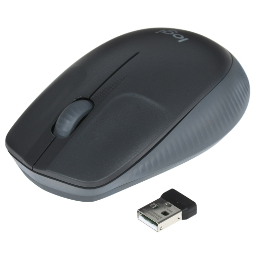 Logitech Wireless Mouse M190 Grey <910-005924> (RTL)  USB 3btn+Roll,  беспроводная