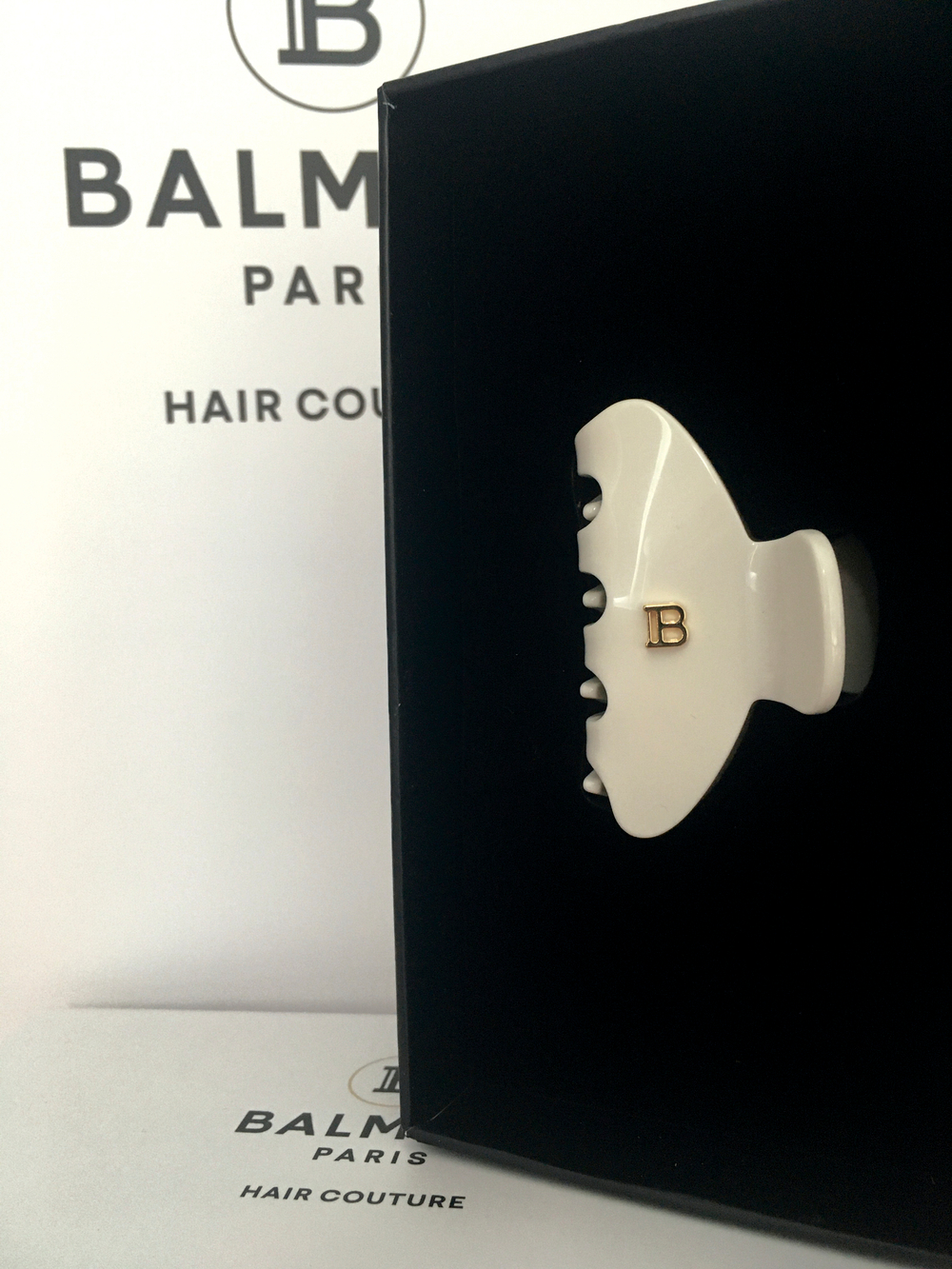 Balmain Hair Couture Заколка-краб для волос белая размер S Balmain pince white