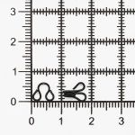 Крючки пришивные 11.5х6.5 мм, №0, оксид 0300-4001, 24 шт