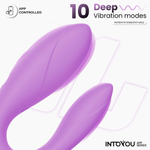 Сиреневый интерактивный вибромассажёр для пар Couple Toy Lavender (Цвет: сиреневый)