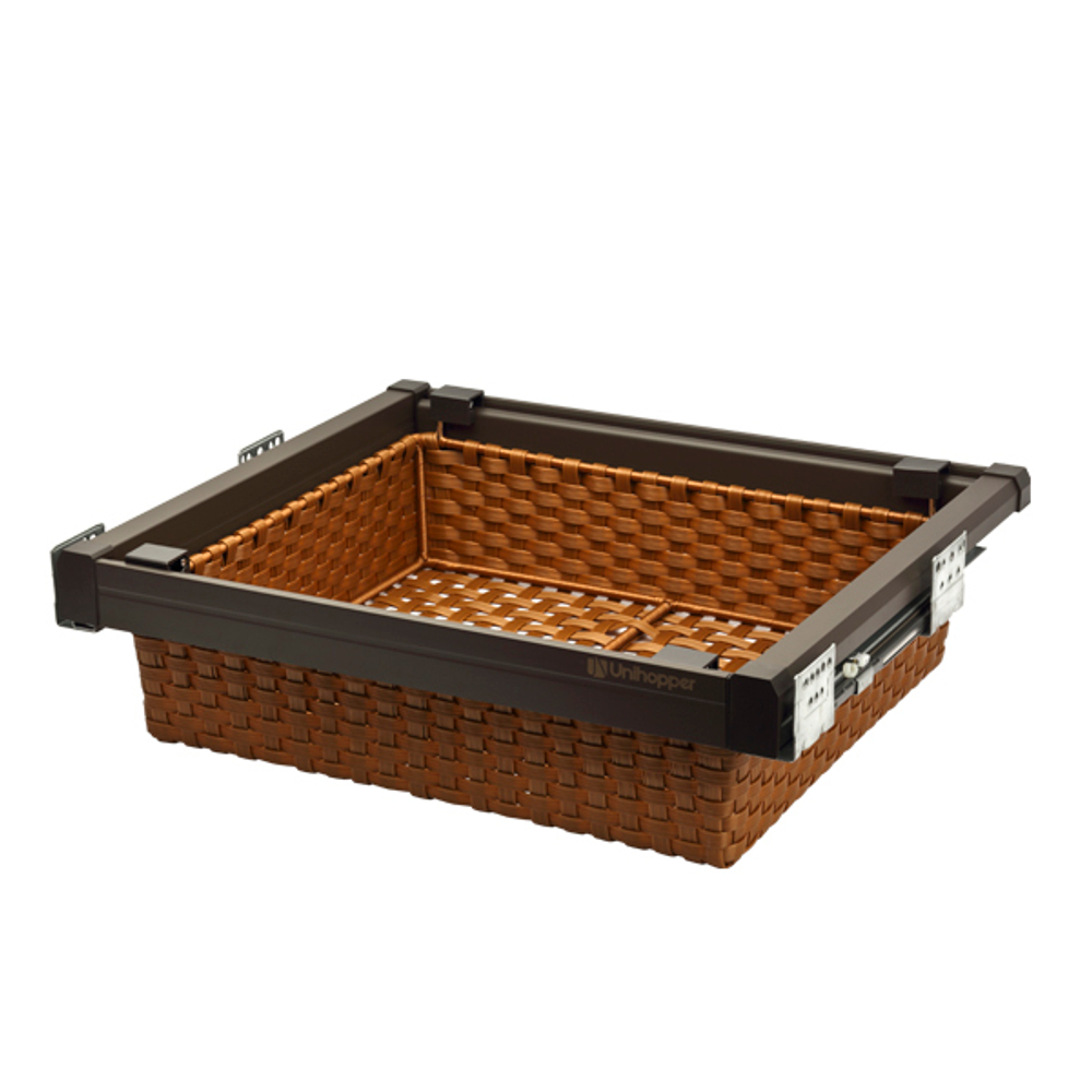 Выдвижная корзина из ПВХ "ротанг" Unihopper, Moka