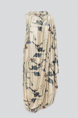 ZARA X BAISI GUADAGNINO ПЛАТЬЕ С ПАЙЕТКАМИ, РАЗНОЦВЕТНЫЙ