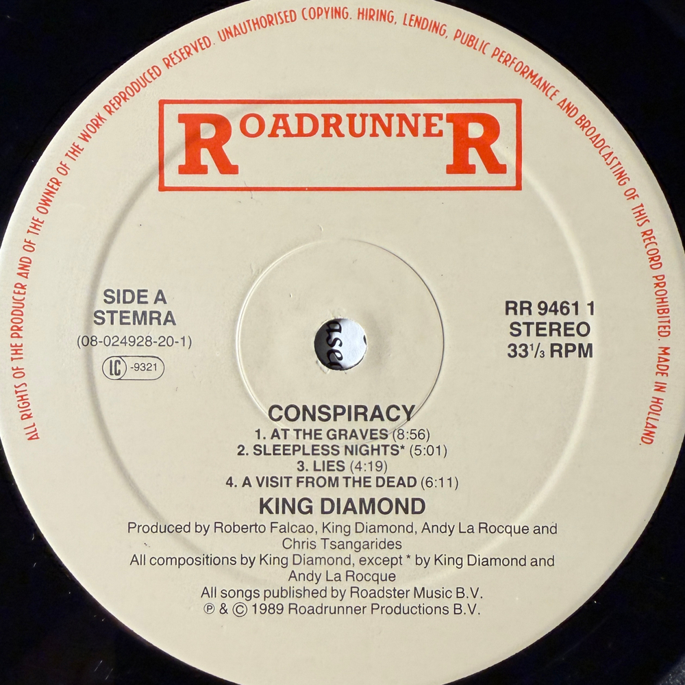 King Diamond ‎– Conspiracy (Голландия 1989г.)