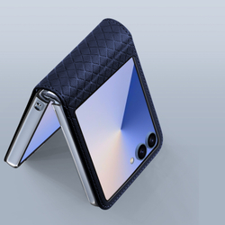Чехол синего цвета из искусственной кожи от Dux Ducis для Samsung Galaxy Flip 7, серия Bril Series Case