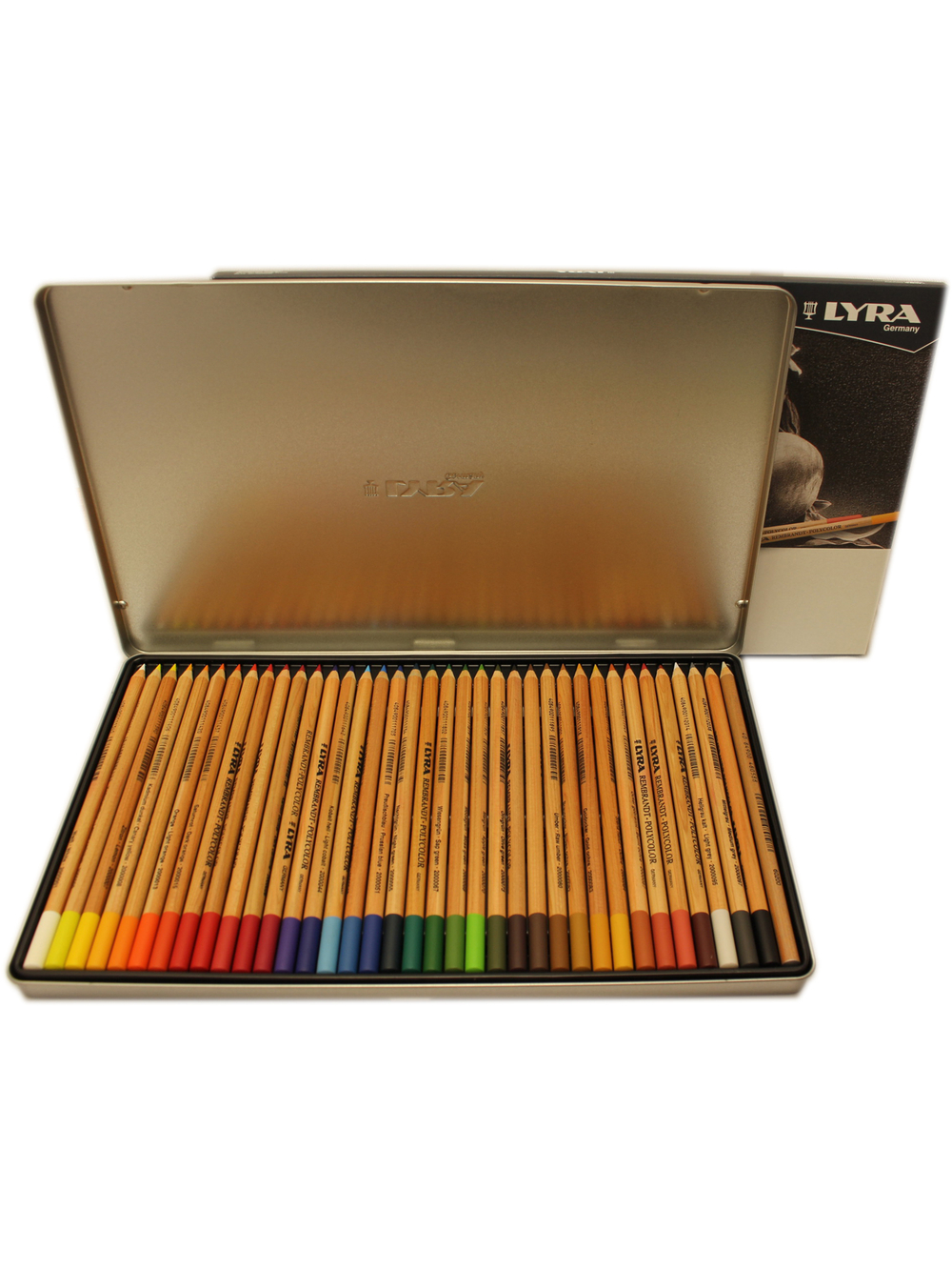 Карандаши Lyra POLYCOLOR (Лира Поликолор) в металлической коробке, набор 36  цветов