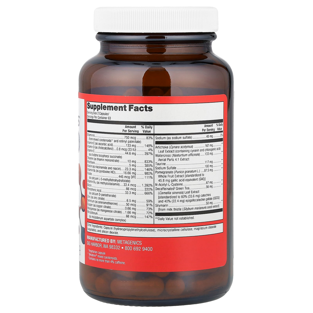 Metagenics, AdvaClear®, детоксикация, 126 капсул