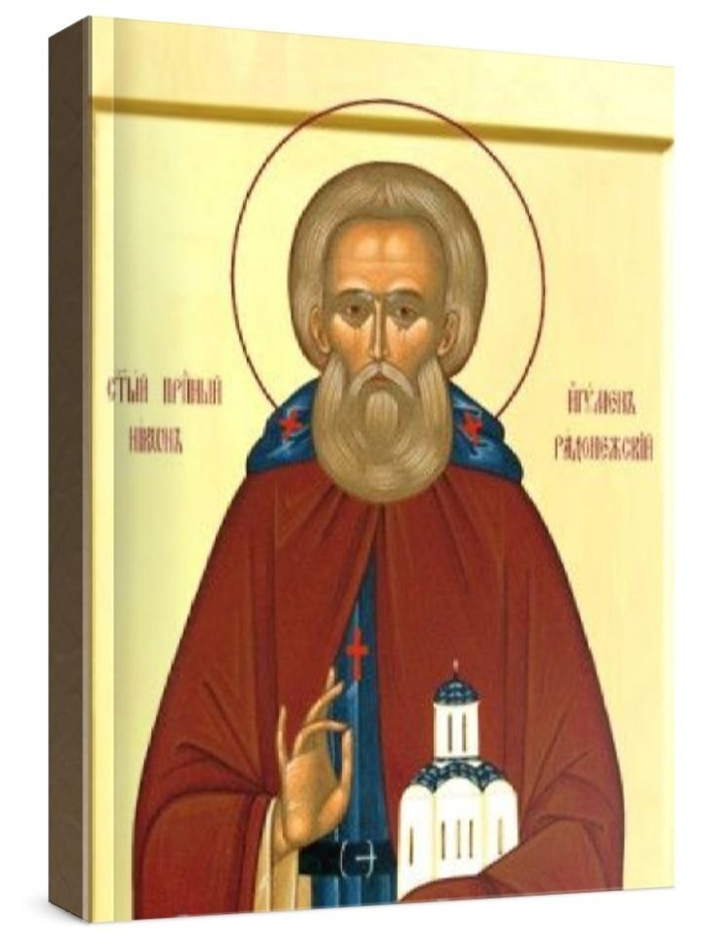 Никон Радонежский (рукописная икона)