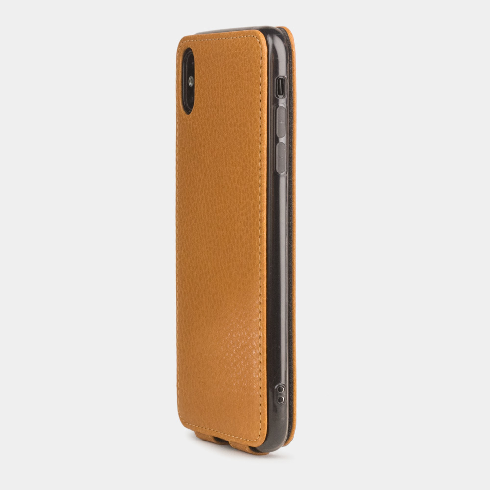 Чехол для iPhone XS Max из натуральной кожи теленка, золотого цвета