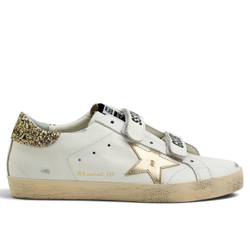 Women’s Old-School With Gold Star in Laminated Leather
