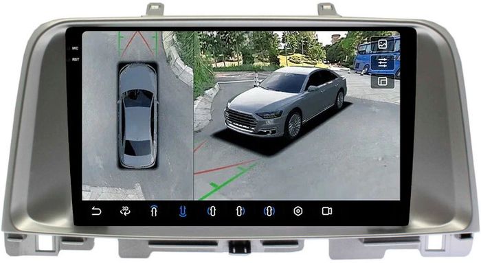 Магнитола для KIA Optima 4 2016-2020 - FarCar BX9-360-7091-9S монитор 9.5" 2K QLED на Android 13, Быстрая, CarPlay, 4G SIM-слот, 4 камеры в комплекте