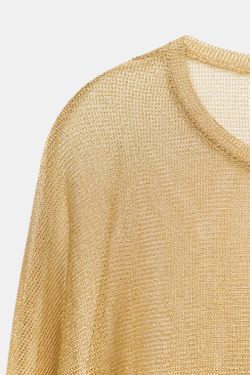 ZARA ТОП С БЛЕСТЯЩЕЙ НИТЬЮ, ЗОЛОТОЙ