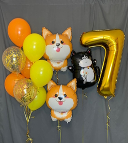 Шар (32''/81 см) Фигура, Корги, 1 шт.