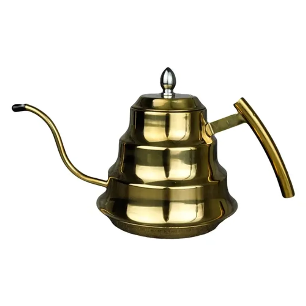 Кофейник чайник 1200 мл Бариста d 15/8 см h15,5 см нерж. сталь цвет золото P.L. Proff Cuisine