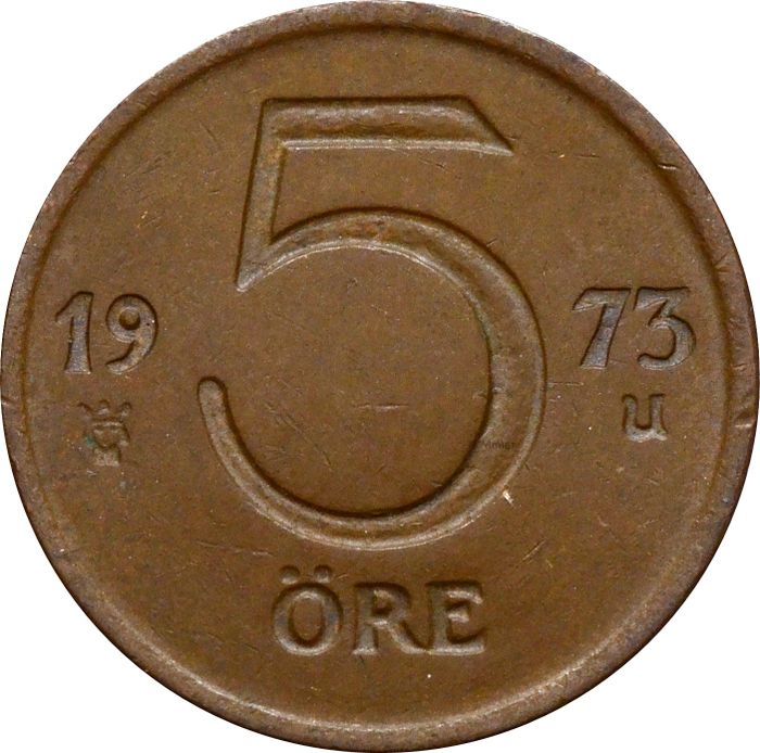 5 эре 1973 Швеция