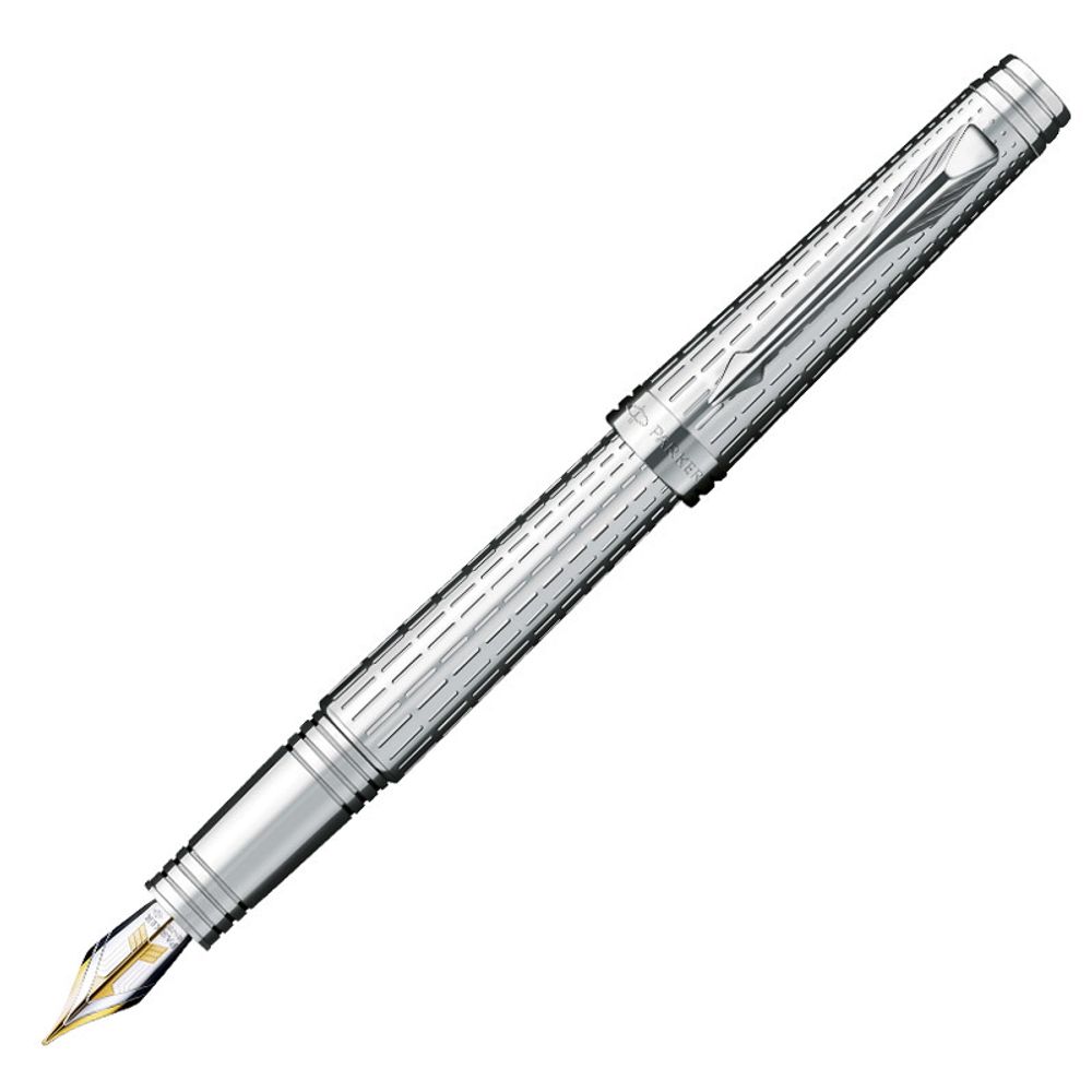 Parker Premier DeLuxe F562 Chiselling ST перо золото 18Ct F (S0887970)
