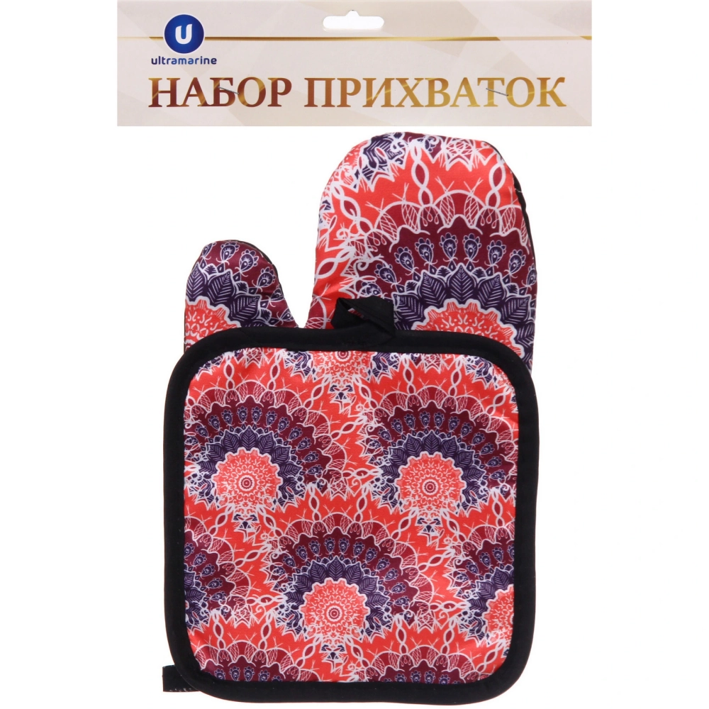 Прихватка в наборе с прихваткой-варежкой «Восточные мотивы» 25,5*16 см, 17*17 см