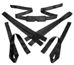 Бондажный набор из сатиновых лент Bordeaux 5 Piece Satin Bondage Set (Цвет: черный)