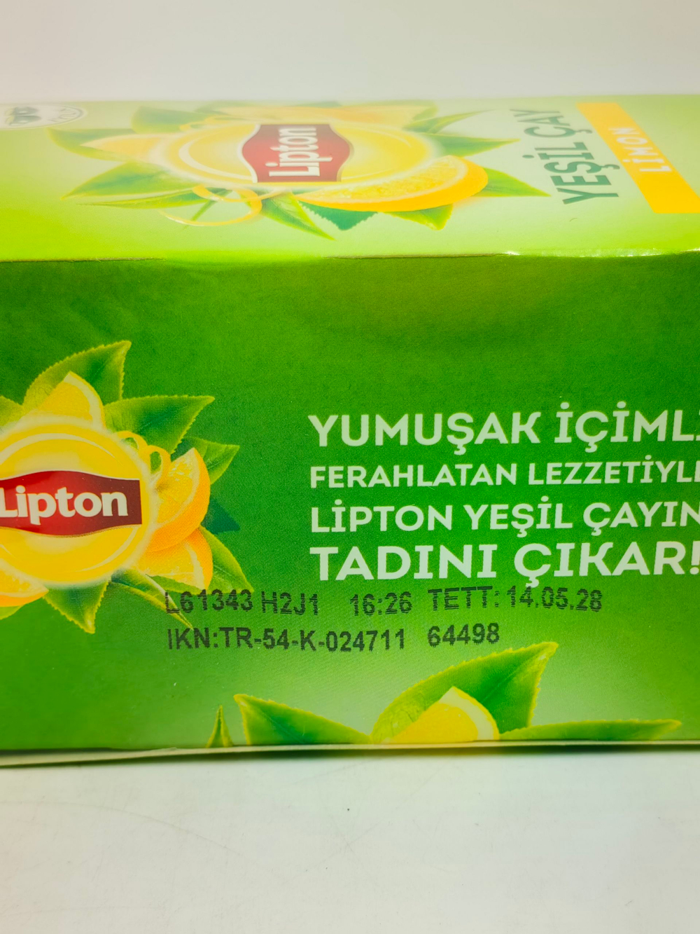Lipton чай зеленый со вкусом лимона , 20 пакетиков, 30 г (Турция)