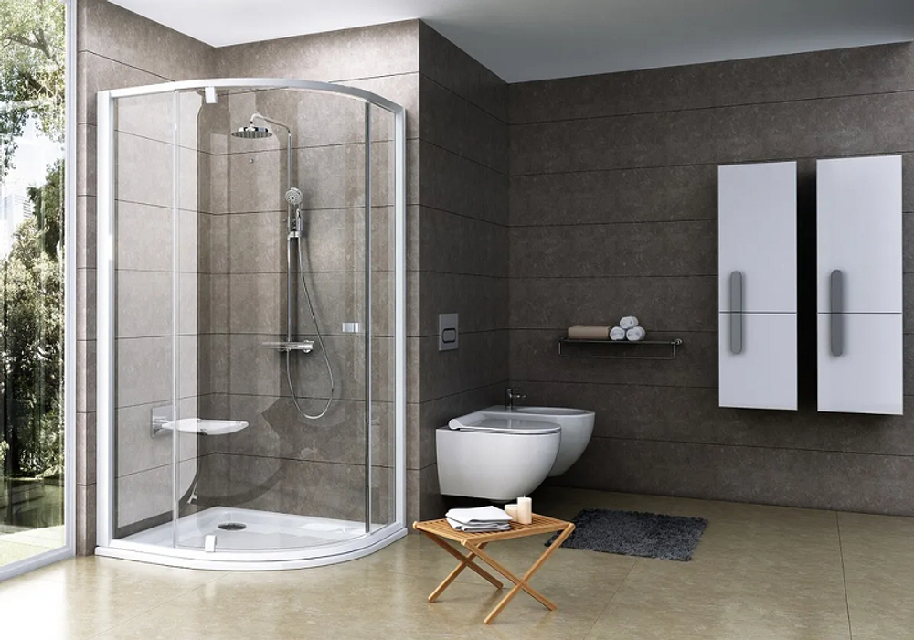 Душевой уголок Ravak Pivot PSKK3 80x80 37644100Z1 профиль Белый стекло Transparent