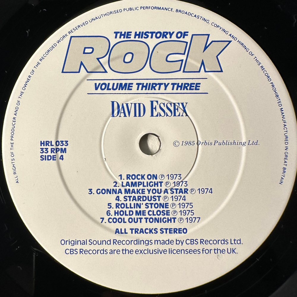 Сборник History Of Rock 33 2LP (Англия 1985г.)