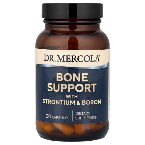 Dr. Mercola, Поддержка костей со стронцием и бором, 60 капсул