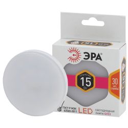 Лампа светодиодная ЭРА STD LED GX-15W-827-GX53 15Вт таблетка теплый белый свет GX53 | Лампы cветодиодные Плоские (GX)